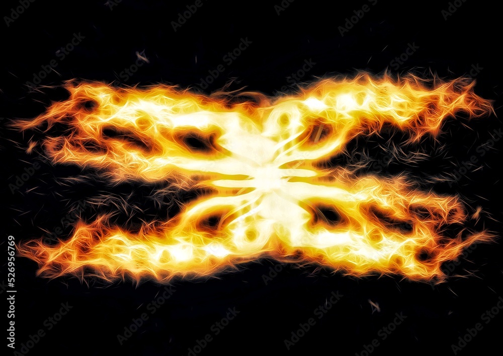 Fototapeta premium Illustration of burning flames