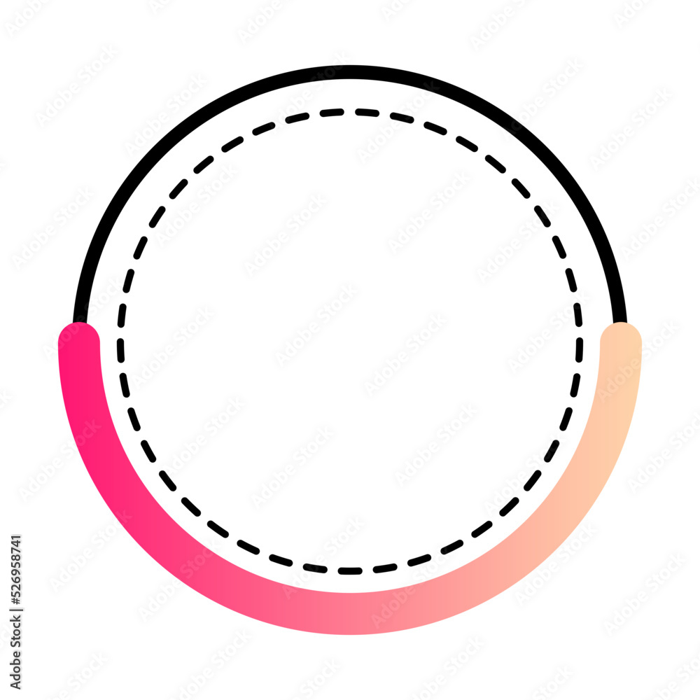 half gradient round frame
half gradient round frame