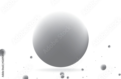 planet sphere in gradient grey monotone thme science cosmology space background can be use for commercial banner food and beverage label technology product presentation package design vector eps.