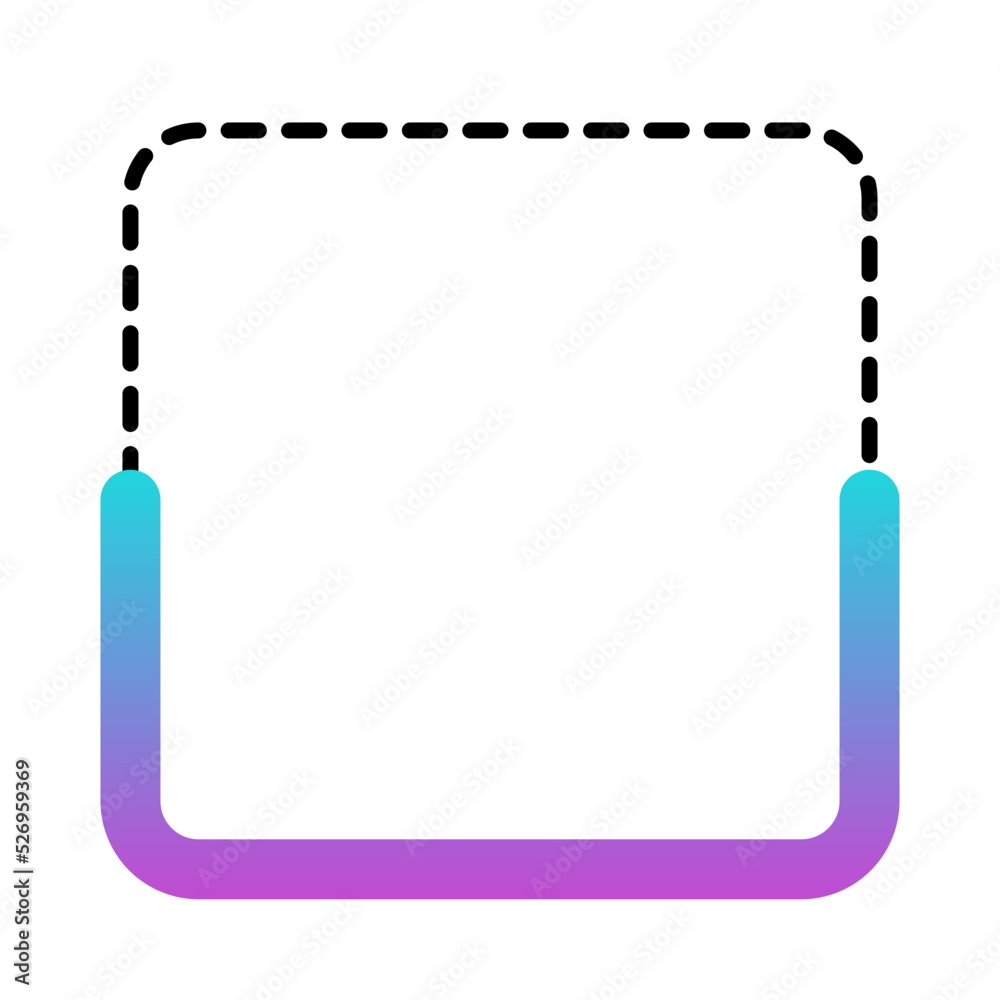 half gradient square frame
