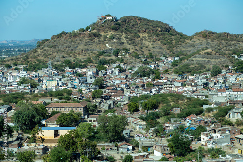 Photos A hilltop view of a small village in the hilly region of India