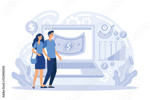 Business people meeting quality control standards and getting international certificate. Vector set for certification, quality management, industry, legal guarantee, legislative protection of rights f