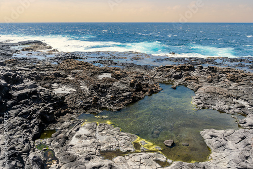 Charcones natural pools in Lanzarote, Canary Islands, Spain photo