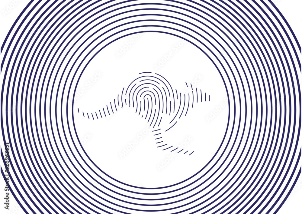 custom made wallpaper toronto digitalKangaroo Scan Fingerprint Technology Logo Vector EPS