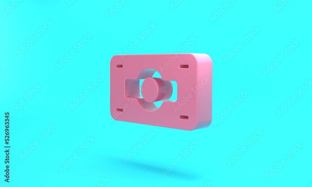 Pink Stacks paper money cash icon isolated on turquoise blue background. Money banknotes stacks. Bill currency. Minimalism concept. 3D render illustration Pink Stacks paper money cash icon isolated on turquoise blue background. Money banknotes stacks. Bill currency. Minimalism concept. 3D render illustration