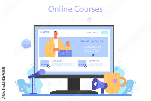 Speechwriter online service or platform. Professional speaker