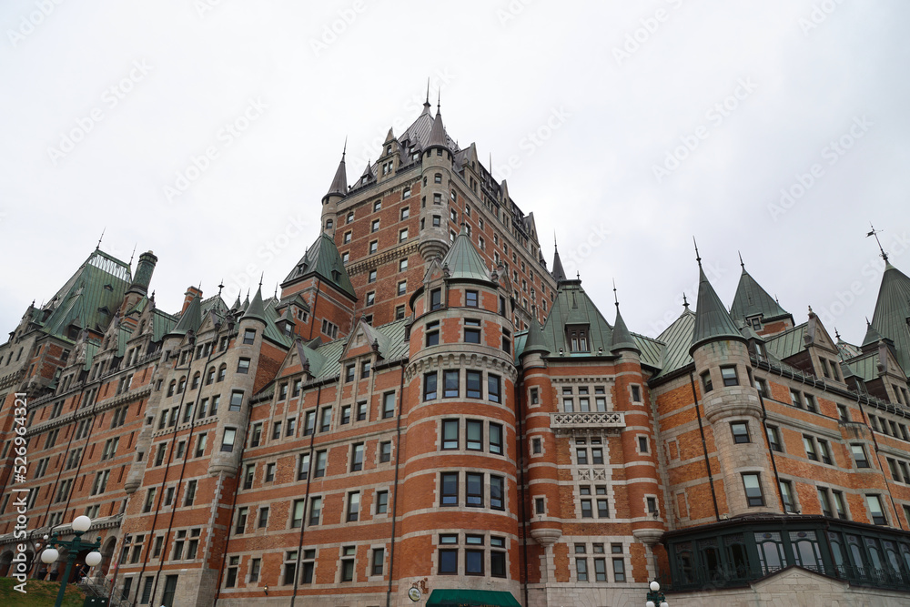 The stunning architecture of the Chateau Frontenac Castle, Quebec