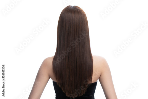 Young woman with long hair photo