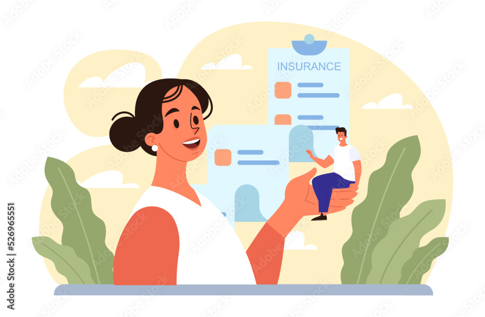 Insurance concept. Idea of security and protection of property Insurance concept. Idea of security and protection of property