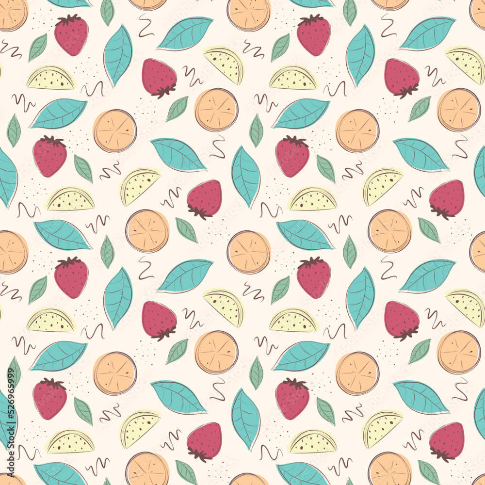 seamless pattern with fruits seamless pattern with fruits