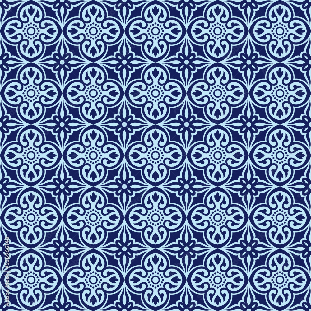 Beautiful seamless retro background with blue abstract pattern Beautiful seamless retro background with blue abstract pattern