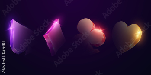 3D Neon Light Casino Background luxury vector illustration