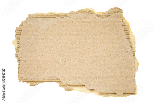cardboard torn, uneven edges, brown