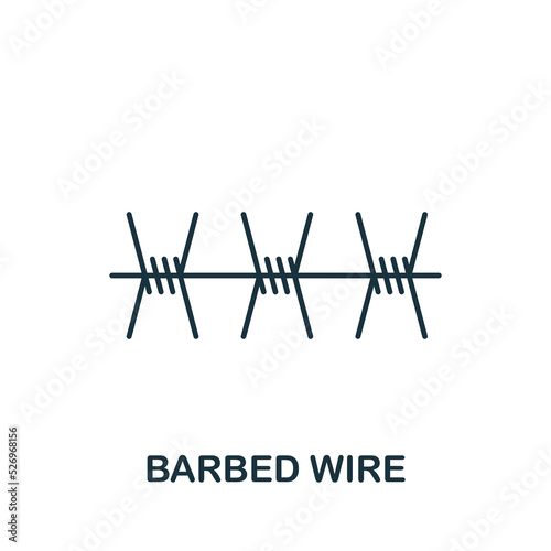 Barbed Wire icon. Line simple line War icon for templates, web design and infographics
