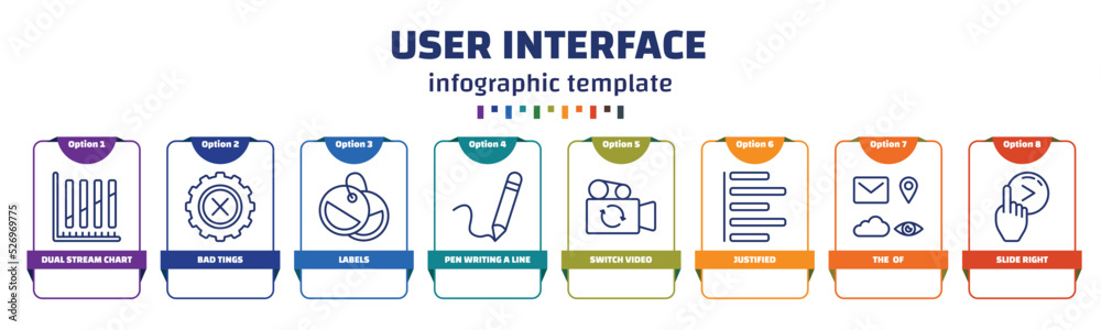 infographic template with icons and 8 options or steps. infographic for ...