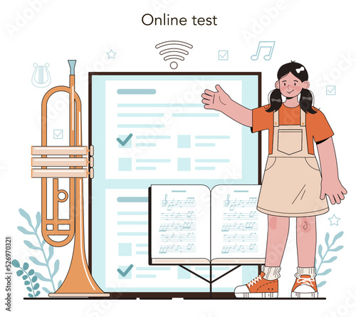 Music school or course online service or platform. Students learn