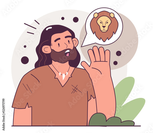 Origin of language theory. Speech evolved with the development