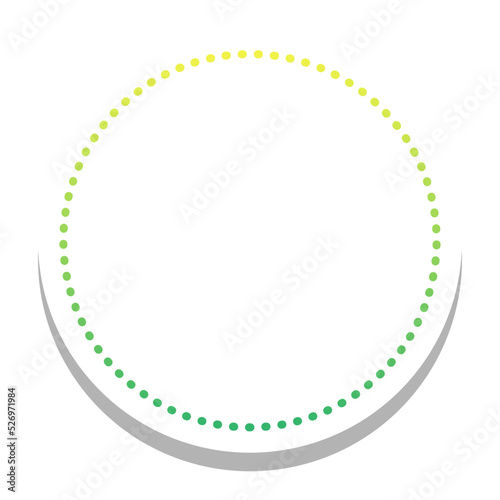 gradient round frame with round white background 