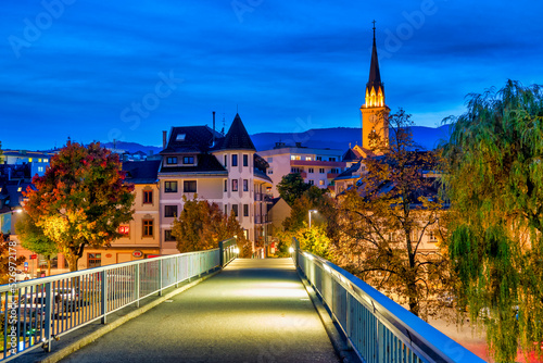 Bridge over the river Drau, photo