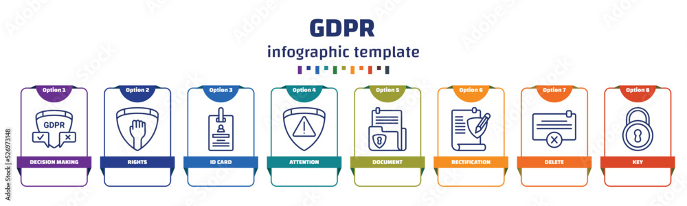 infographic template with icons and 8 options or steps. infographic for ...