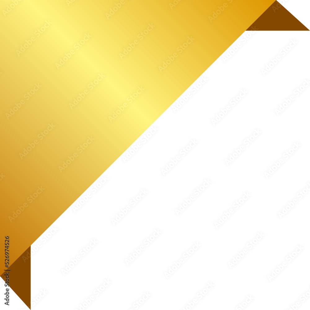 gold ribbon page corner
