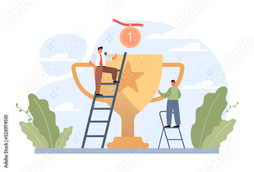 Competitors concept. Business or interpersonal competition. Rivalry