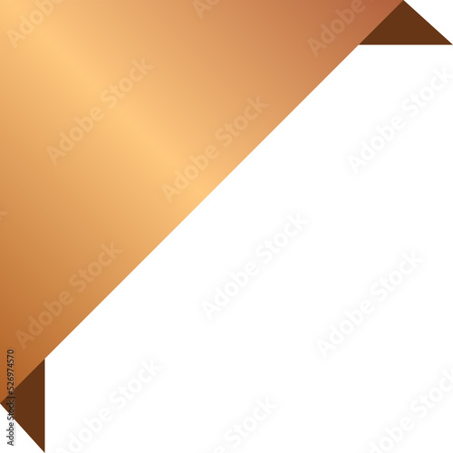 bronze ribbon page corner
