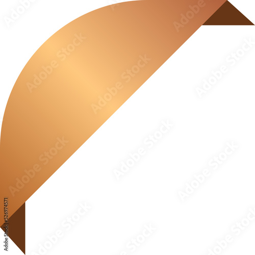 bronze ribbon page corner
