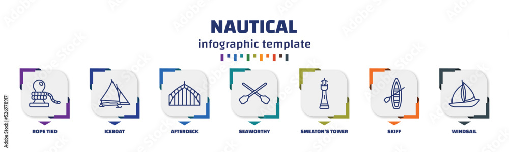 infographic template with icons and 7 options or steps. infographic for ...