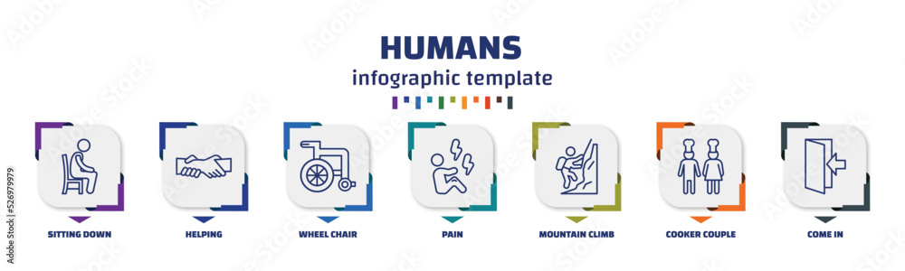 infographic template with icons and 7 options or steps. infographic for ...