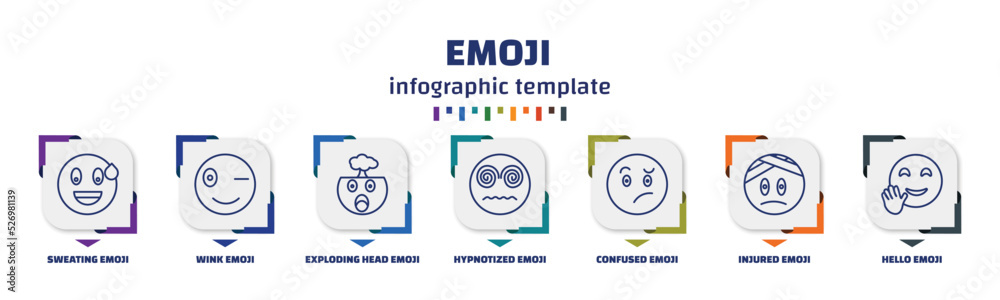 infographic template with icons and 7 options or steps. infographic for ...