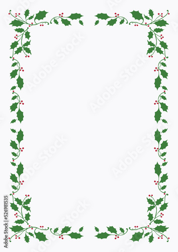 Vector Christmas Holly Border