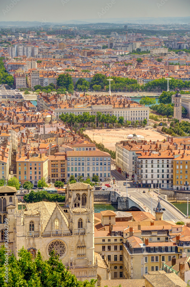 Lyon landmarks, HDR Image
