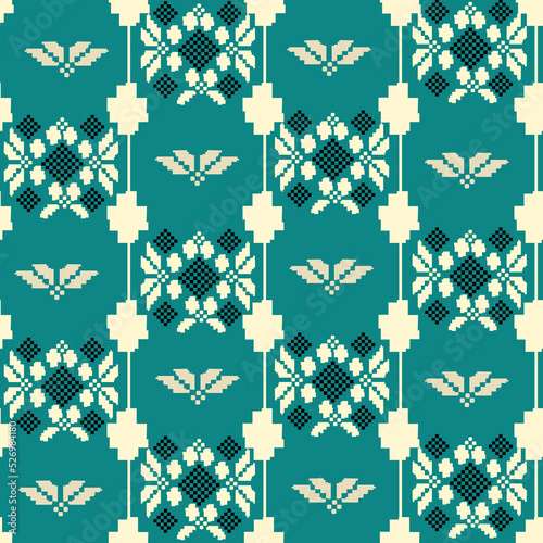 Orient shape pattern - the traditional pattern of the Central Asian region, the creative design for fabrics, and others. Turkish pattern. Nomadic culture.   photo