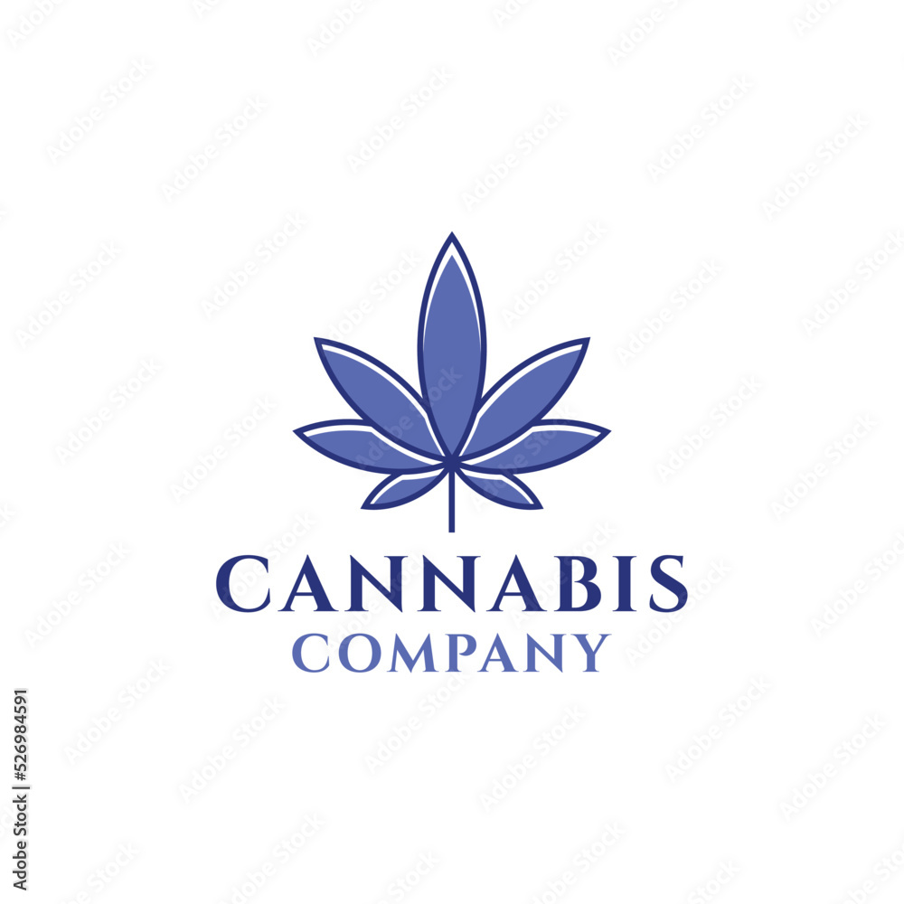 Cannabis Leaf logo Design vector symbol