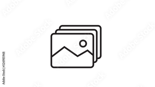 Photos icon or line icon vector illustration