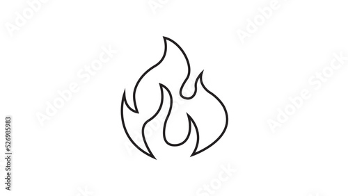 Fire line icon vector illustration