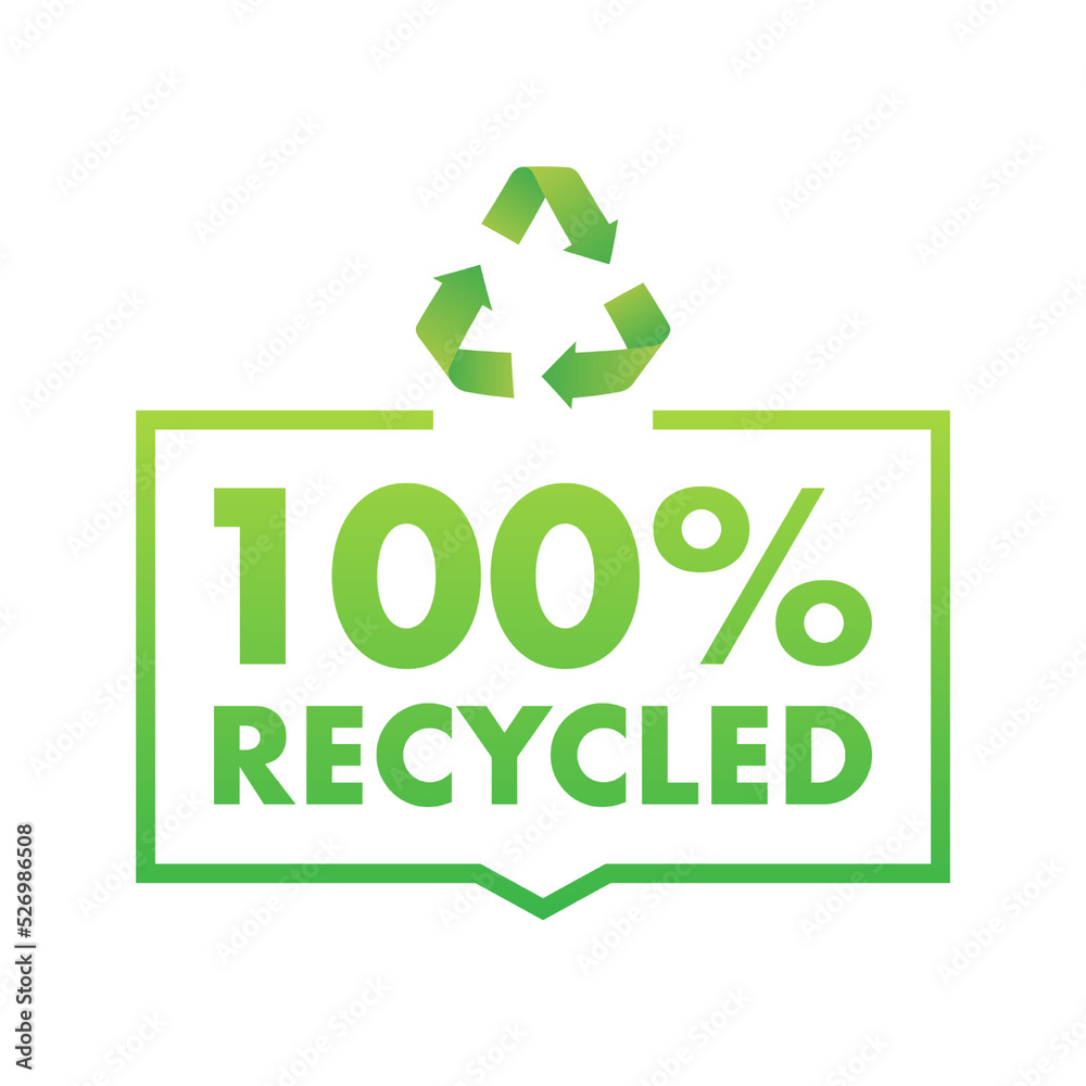 Button for paper design. Sustainable packaging. Flat 100 percent recycled for paper design