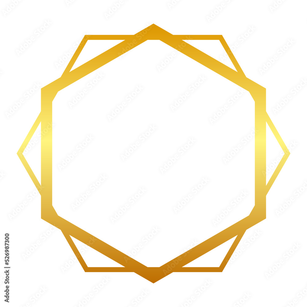 gold geometric frame
