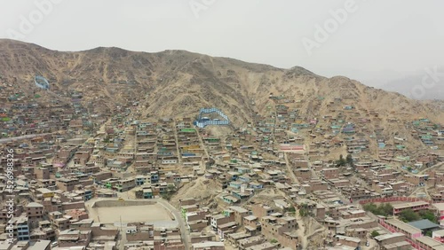 Panoramic aerial view of the hills in Carabayllo photo