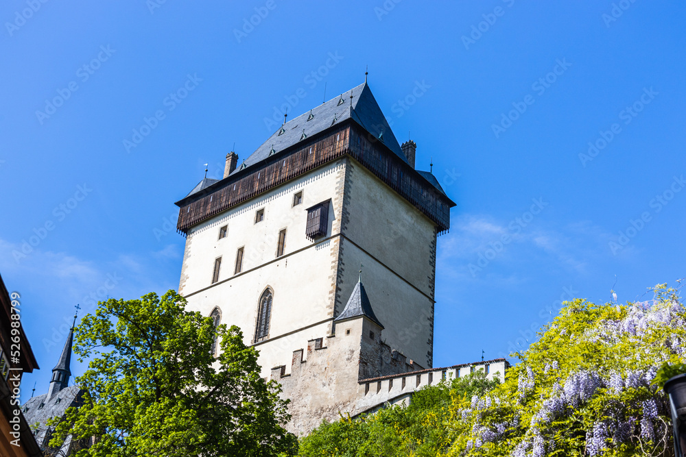 Royal gothic castle of Karlstejn in the Czech Republic