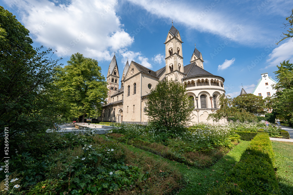 Seilbahn, Festung Ehrenbreitstein und Kirche Sankt Kastor in Koblenz