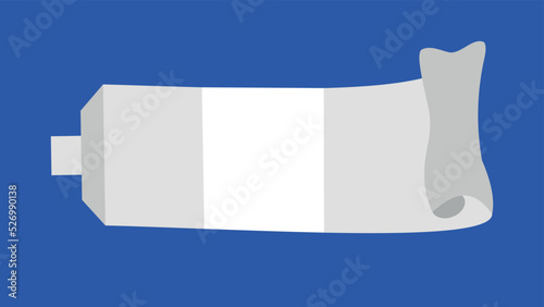 empty gray tube of toothpaste