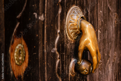 detalle de la puerta del circulo de bellas artes - Casal Balaguer-, Palma, mallorca, islas baleares, Spain, europa