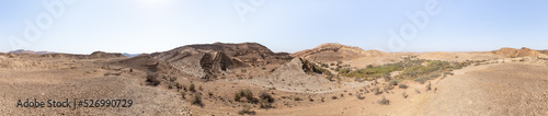 The majestic beauty of the boundless stone Judean desert in southern Israel