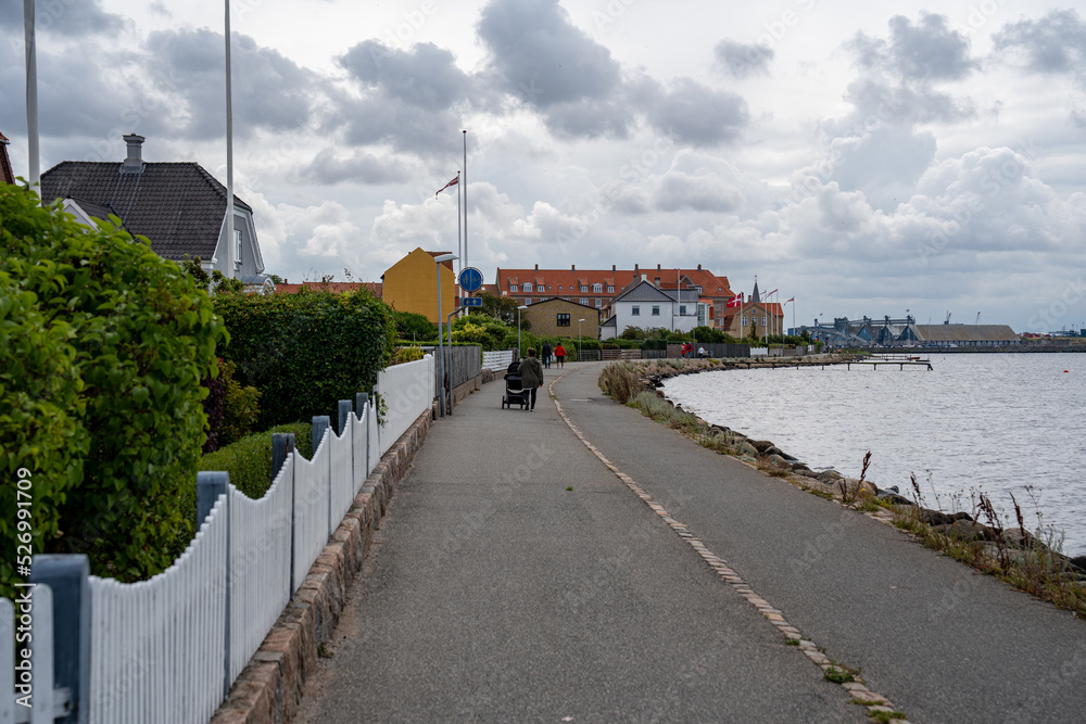 Fototapeta premium Kalundborg in Dänemark - Hafen und Stadt 
