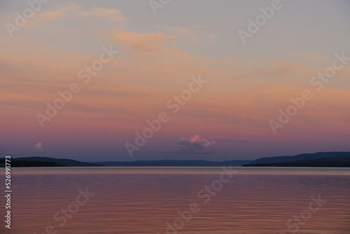 A calm summer evening by Lake Mjøsa.