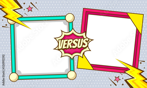 Comic magazine versus fight background template