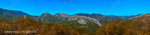 Mountainous landscape in Asturias, Spain. Peña Mea Trail © Distortion Media