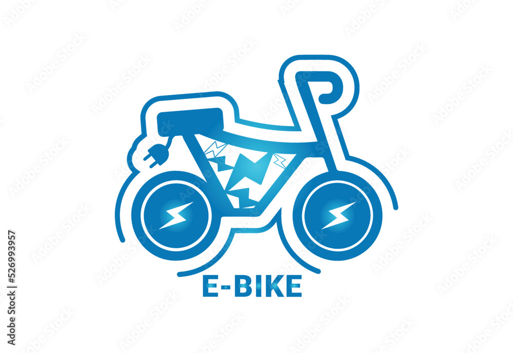 E bike logo and icon design template